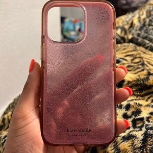 Kate Spade protective hard shell glitter case IPhone 13 Pro